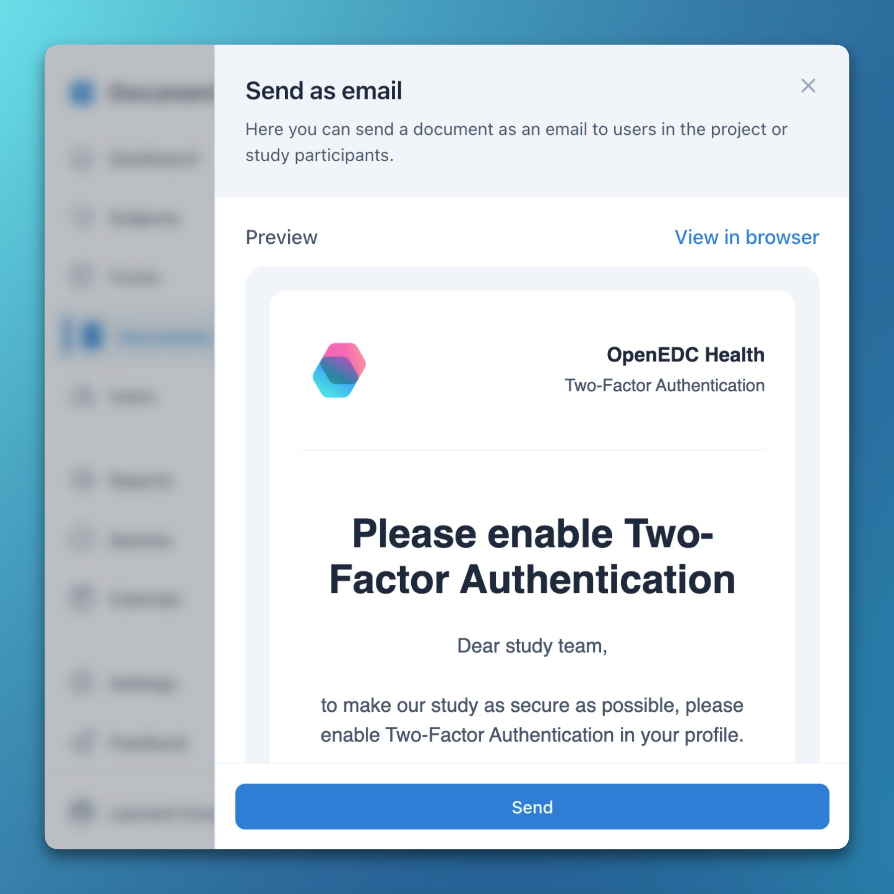 Documents via email