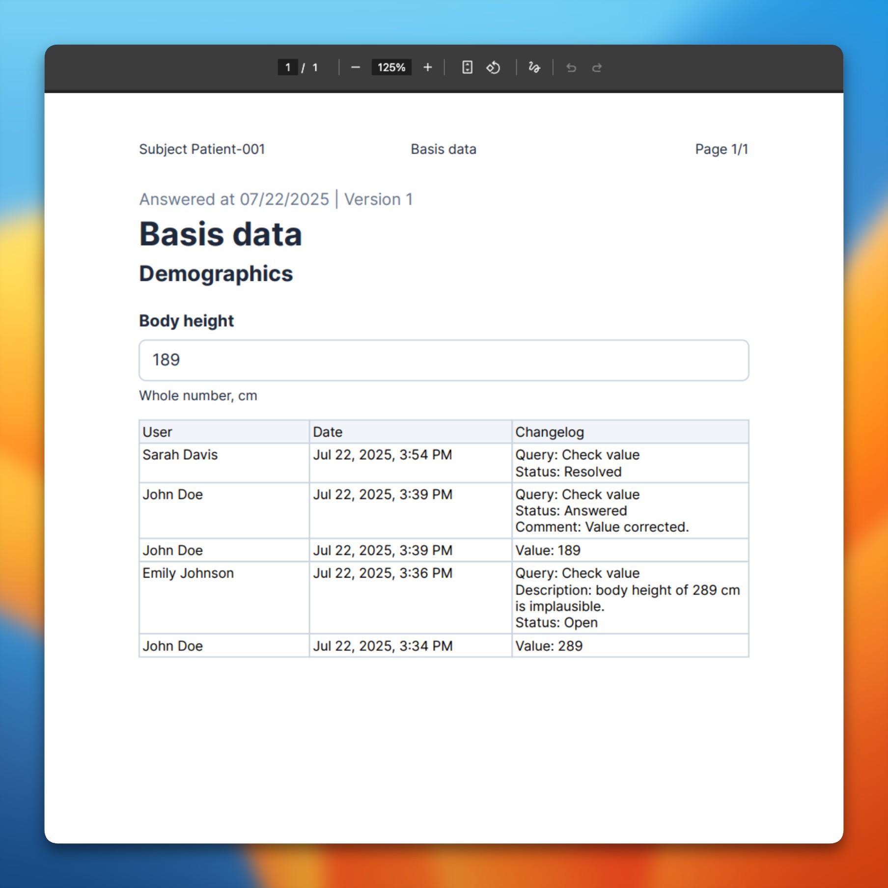 Queries in PDF/A exports