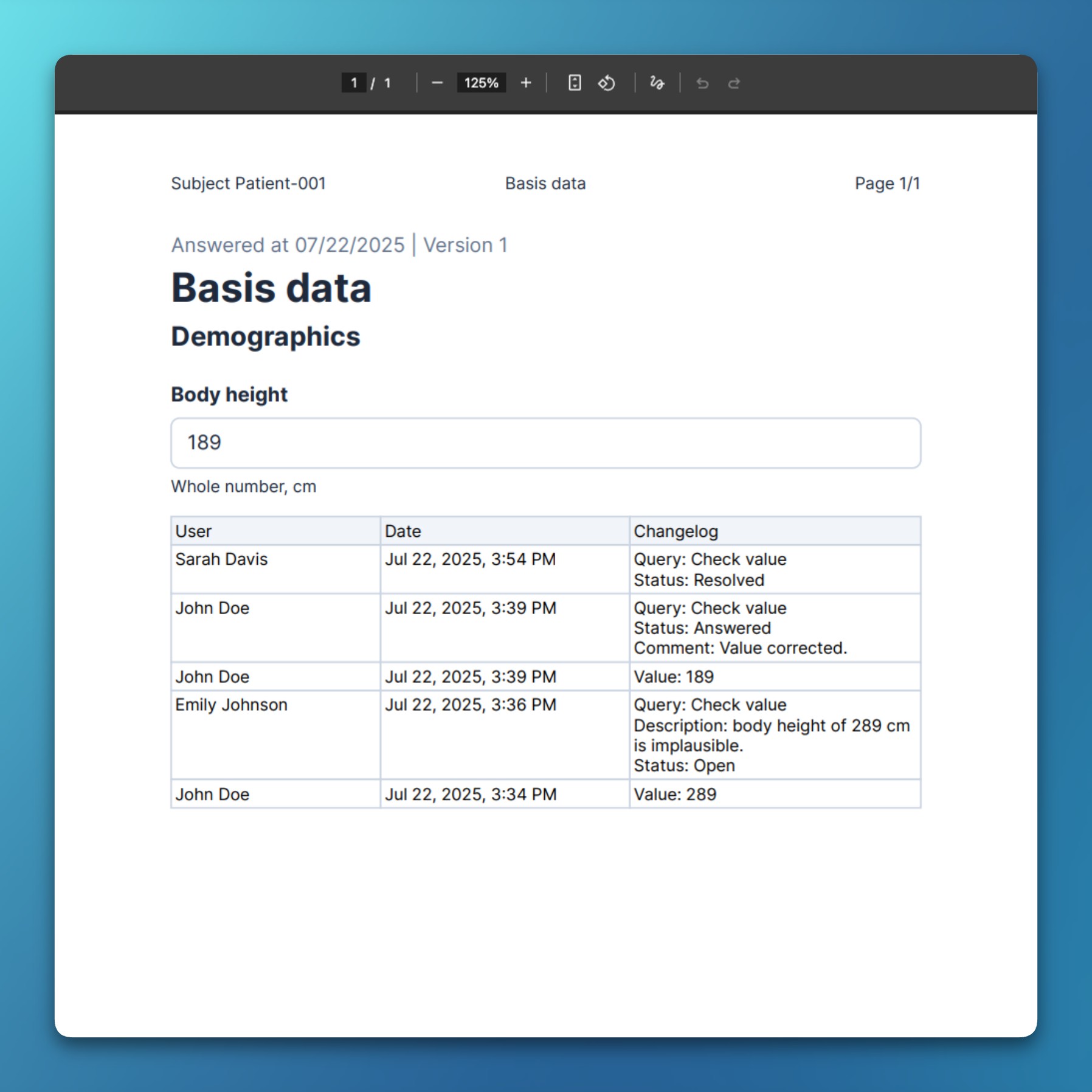 Queries in PDF/A exports
