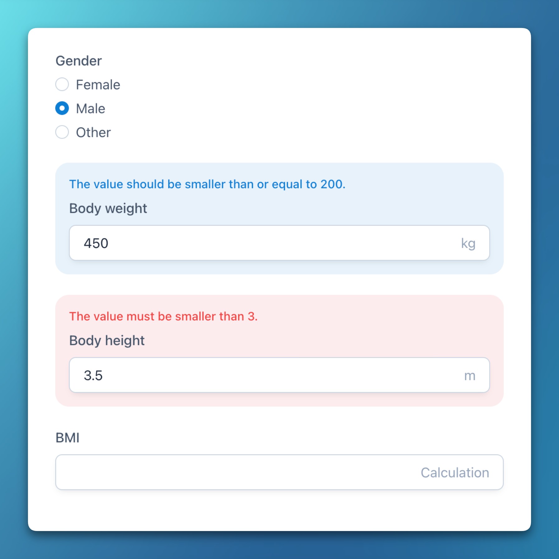 Optional validation